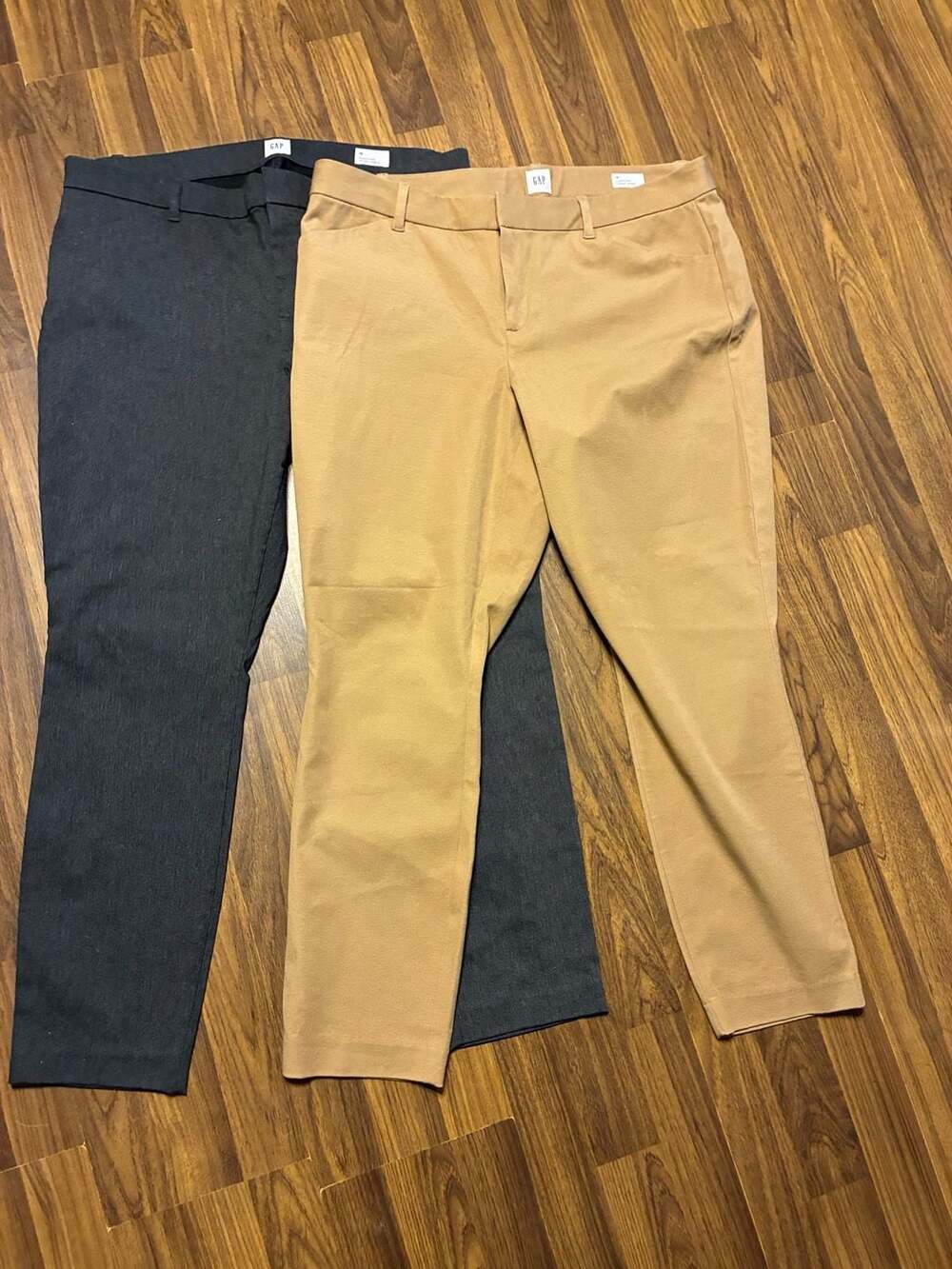 GAP Ankle Pants in Khaki and Charcoal